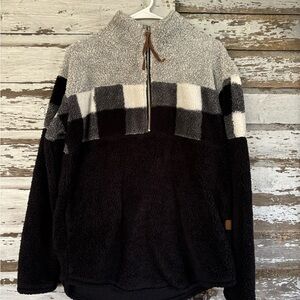 Maurices Black and Gray Checkered Hoodie